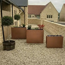 80cm Long Zinc Galvanised Copper 60cm Tall Trough Planter