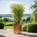 50cm Zinc Galvanised Copper Tall Square Planter