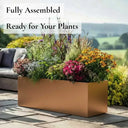 120cm Zinc Galvanised Copper Trough Planter