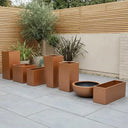 75cm Long Zinc Galvanised Copper 90cm Tall Trough Planter