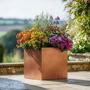 30cm Zinc Galvanised Copper Square Planter