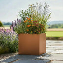 30cm Zinc Galvanised Copper Square Planter