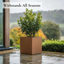 40cm Zinc Galvanised Copper Square Planter