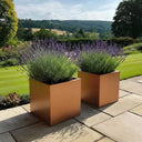 40cm Zinc Galvanised Copper Square Planter