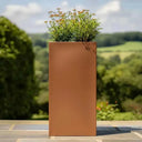 100cm Zinc Galvanised Copper Tall Square Planter