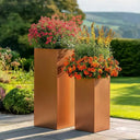 100cm Zinc Galvanised Copper Tall Square Planter
