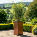 75cm Zinc Galvanised Copper Finish Tall Square Planter