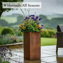 100cm Zinc Galvanised Copper Tall Square Planter