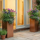 100cm Zinc Galvanised Copper Tall Square Planter