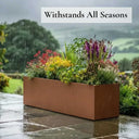 100cm Zinc Galvanised Copper Trough Planter