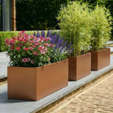 120cm Zinc Galvanised Copper Trough Planter