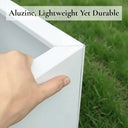 50cm Zinc Galvanised Matte White Square Planter