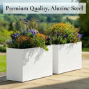 90cm Long Zinc Galvanised Matte White 60cm Tall Trough Planter