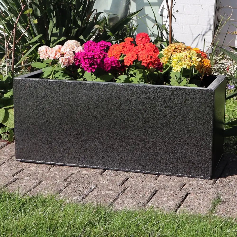 Long-lasting trough planters made from high-quality galvanised aluzinc