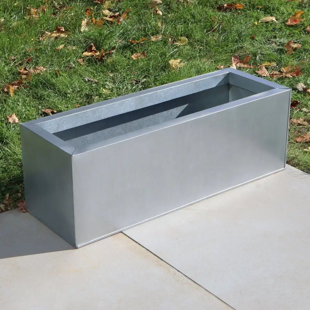 Premium Zephyr Planters - Luxury aluzinc trough planters in a stunning silver finish, perfect for adding a touch of elegance to your garden
