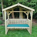 anastasia arbour seater outdoor wooden furniture front view
