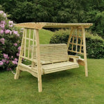 antoniette wooden swing seat seater outdoor furniture