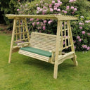 antoniette wooden swing seat seater outdoor furniture with optional extra cushion