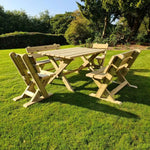 ashcombe table set seater outdoor wooden furniture