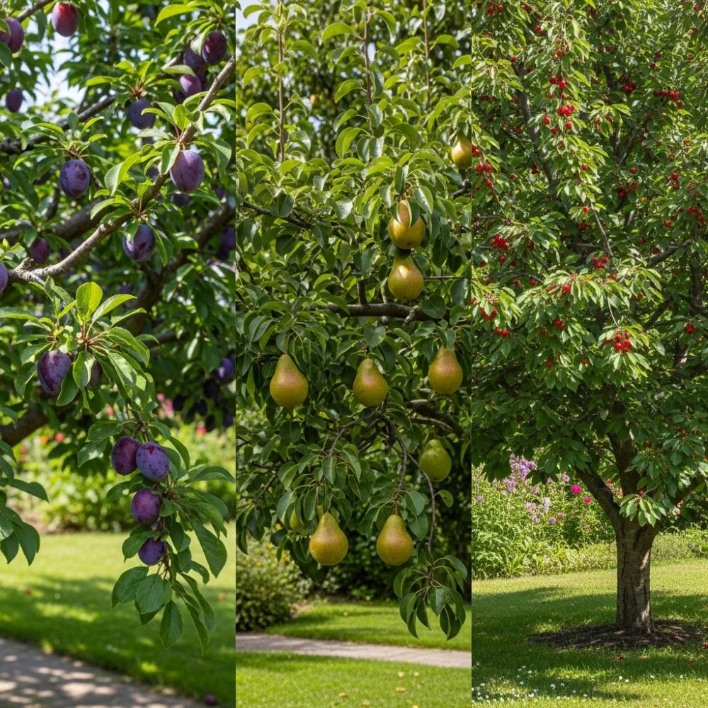 Award Winning Patio Fruit Tree Collection | Bare Root Cherry, Pear & Plum Trees