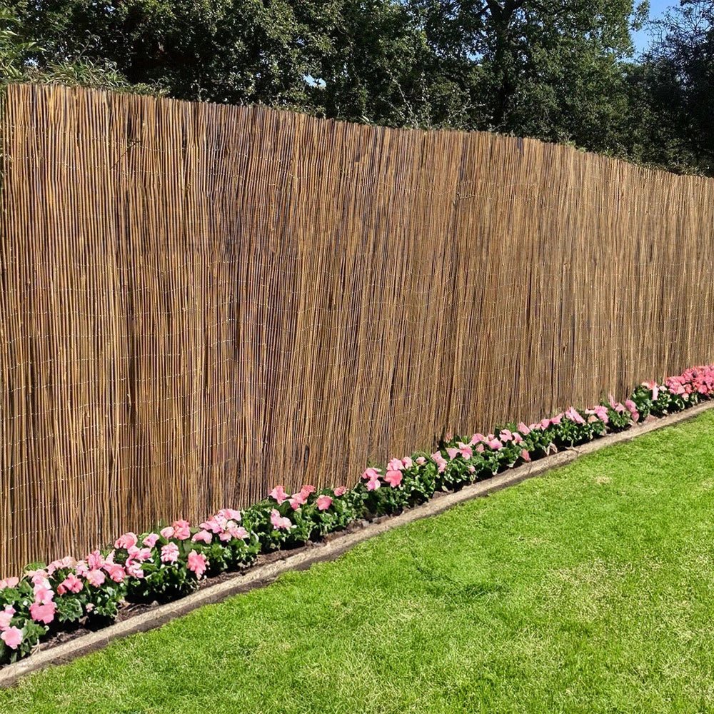 Bark Block Screen Garden Screening: Natural Willow, Bamboo and Bark Screens β Woven Wood
