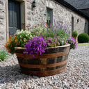 83cm Rustic 1/4 Barrel Oak Herb/Bedding Planter