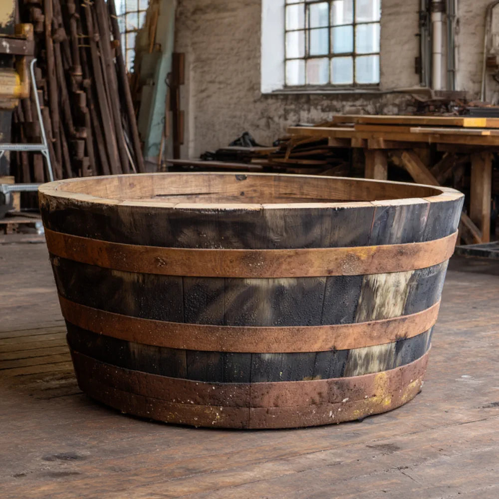 83cm Rustic 1/4 Barrel Oak Herb/Bedding Planter