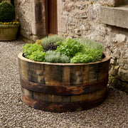 65cm Rustic 1/4 Barrel Oak Herb/Bedding Planter