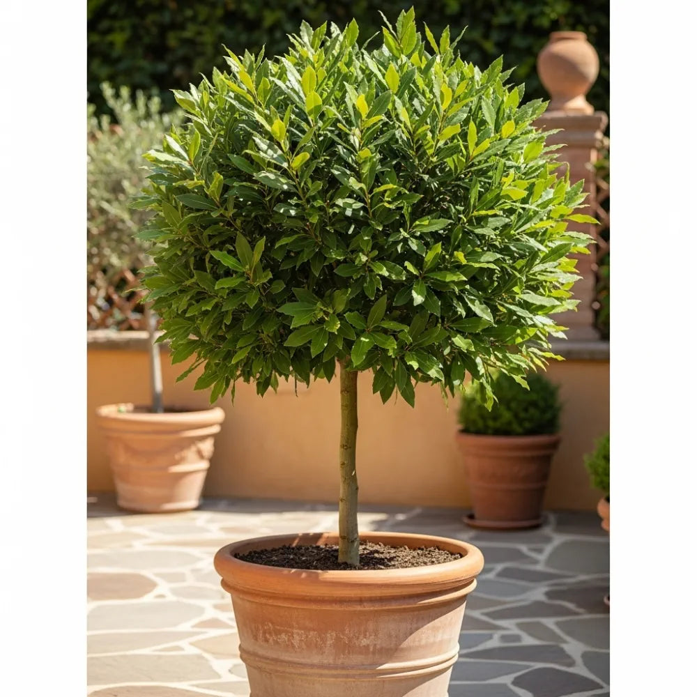 Pair of Mature 6ft Half Standard Bay Trees | Laurus Nobilis | 18L Pots