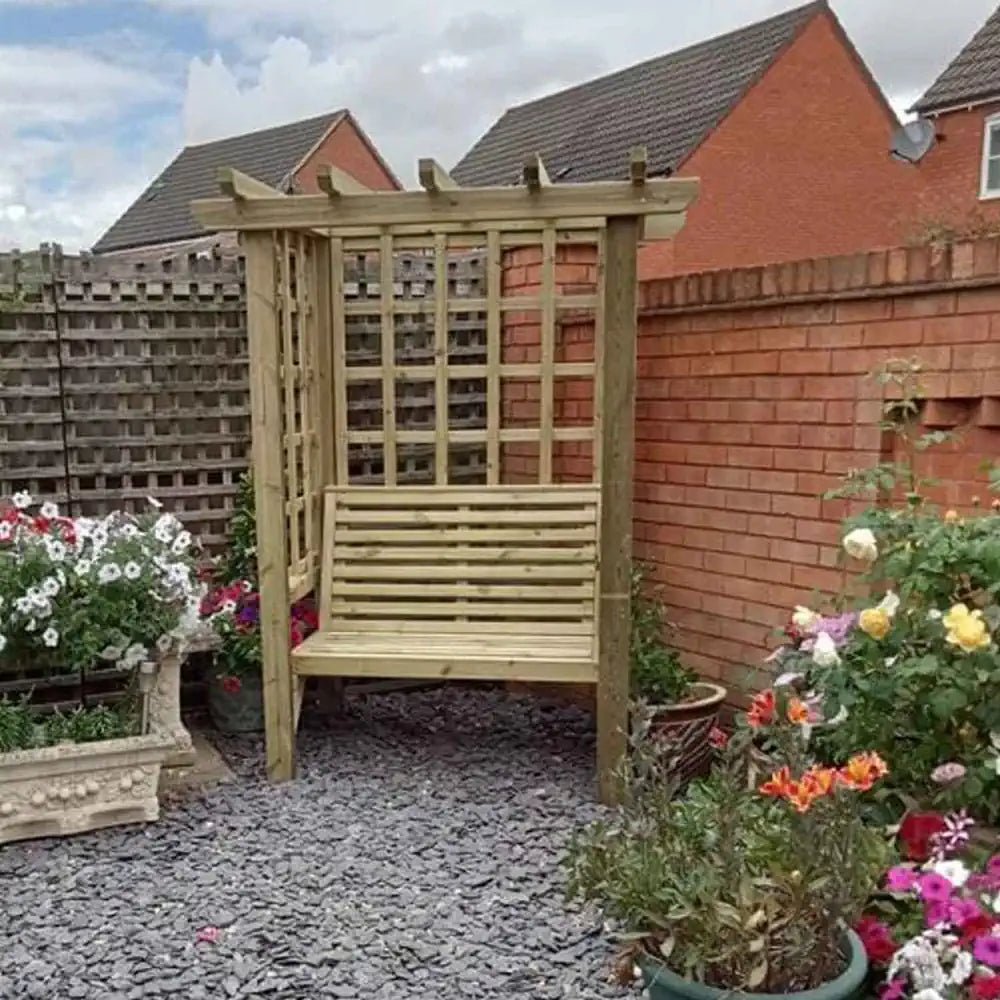 beatrice arbour seater wooden garden furniture