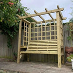 beatrice arbour seater trellis wooden furniture