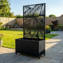 Zinc Galvanised Metal Trellis Planter with Wheels