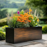 Zinc Galvanised Hand Finished Brushed Trough Planter