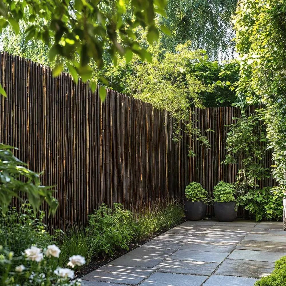 Bark Block Screen Garden Screening: Natural Willow, Bamboo and Bark Screens β Woven Wood