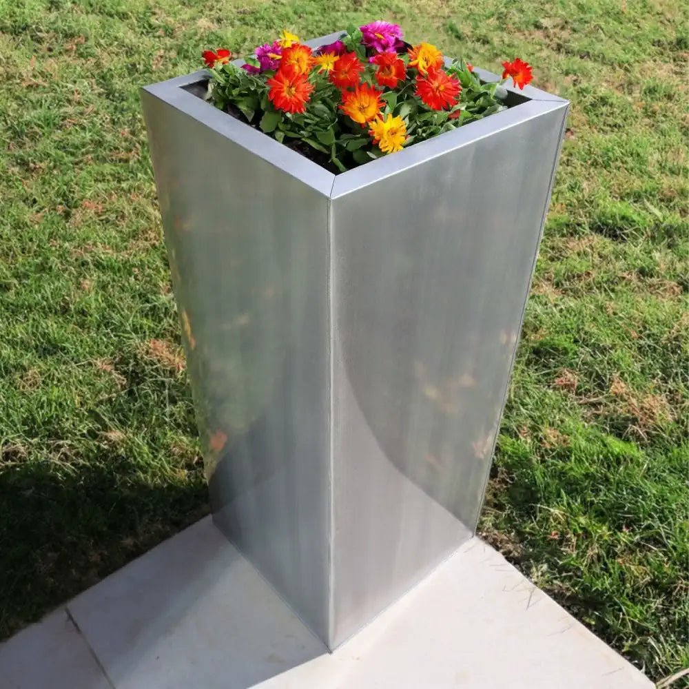 Galvanised Steel Planter, Galv Planter, Galvanised Steel Trough Planter, Galvanised Raised Bed.