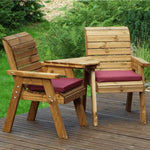 Wooden Garden Furniture, Garden Love Seats on Woven Wood