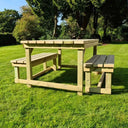 butcher table set wooden bench outdoor furniture