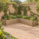 Caledonian Corner Raised Bed #With base