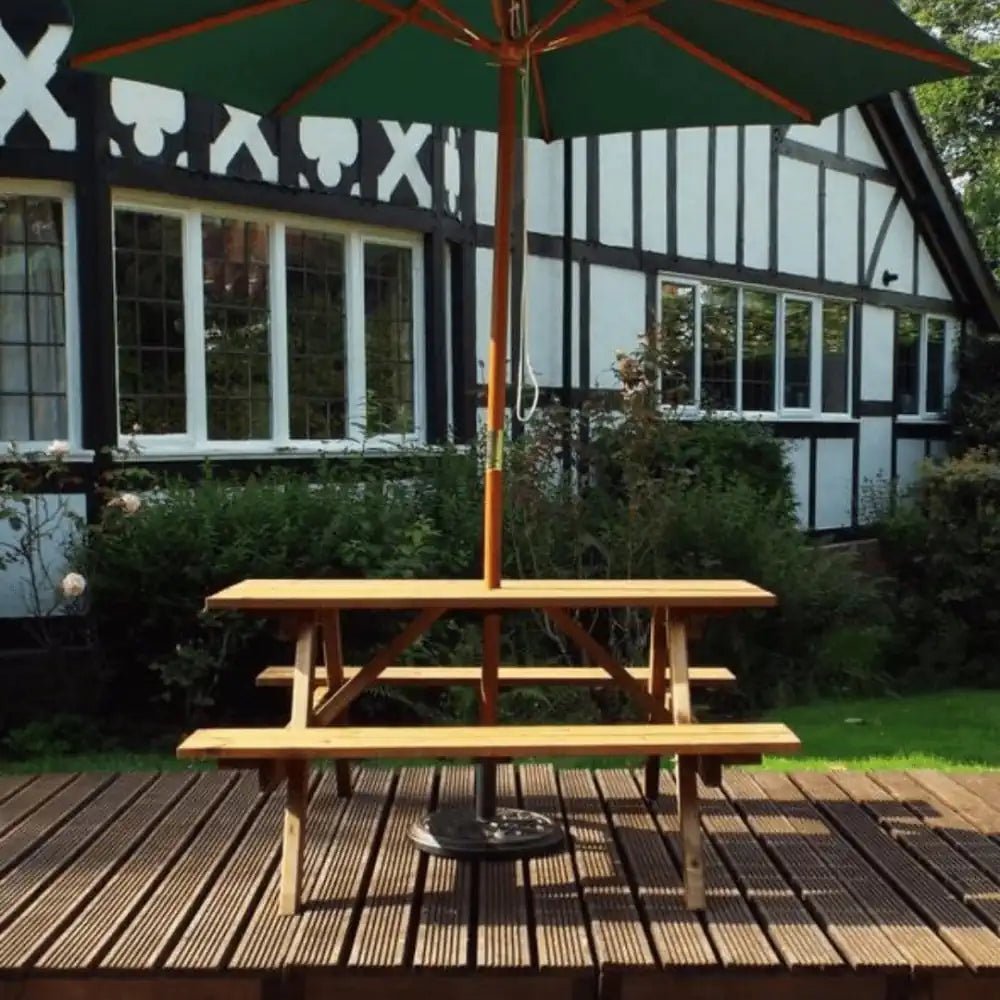 Wooden Picnic Bench by Woven Wood