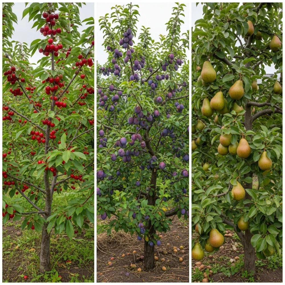 Classic British Orchard Collection | 3 Bare Root Trees | 5ft Cherry, Pear & Plum Trees