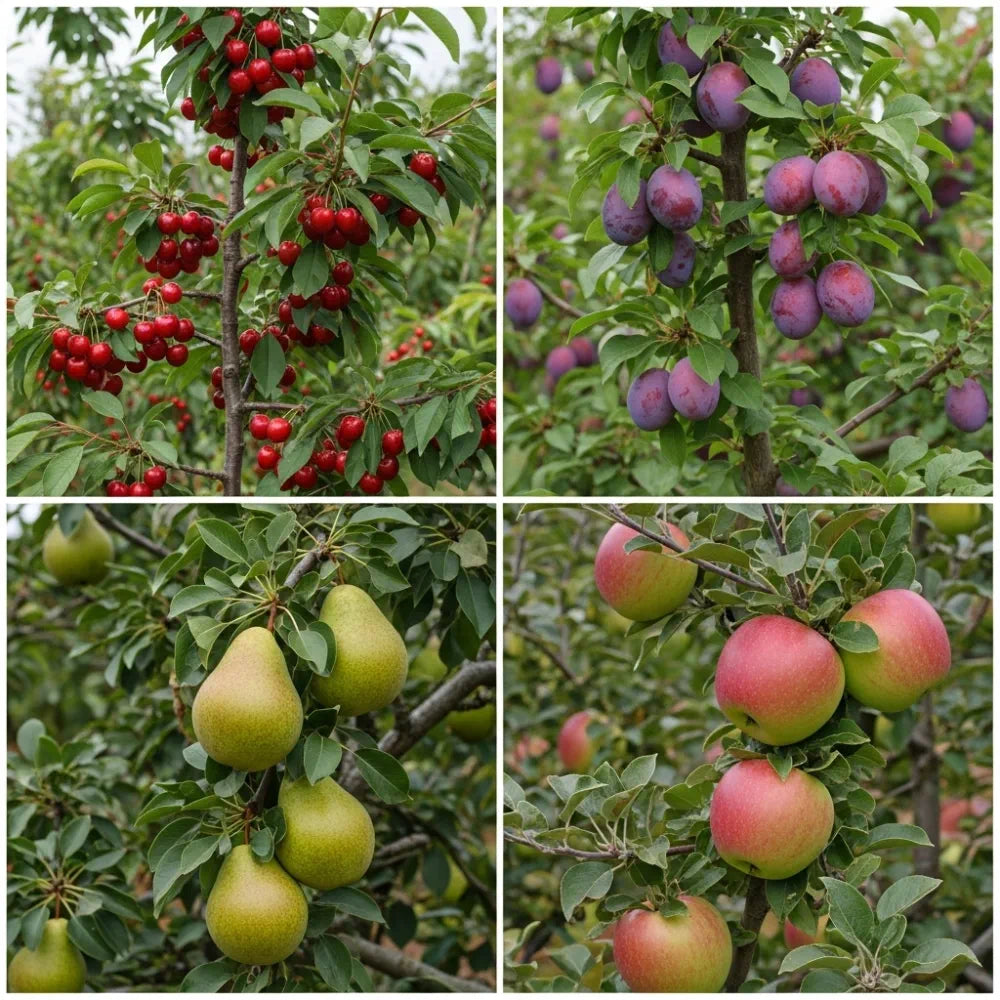 Classic British Orchard Collection | 4 Bare Root Trees | 5ft Apple, Cherry, Pear & Plum Trees