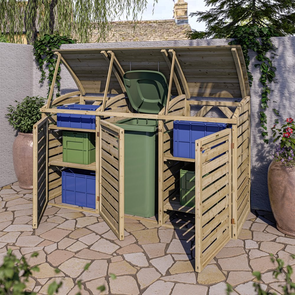 Wheelie Bin Store | Wooden Bin Storage for Gardens & Driveways – Woven Wood