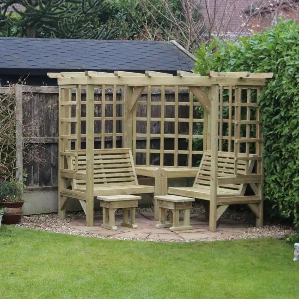 clementine corner arbour wooden furniture
