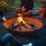 corten steel firepits wovenwood