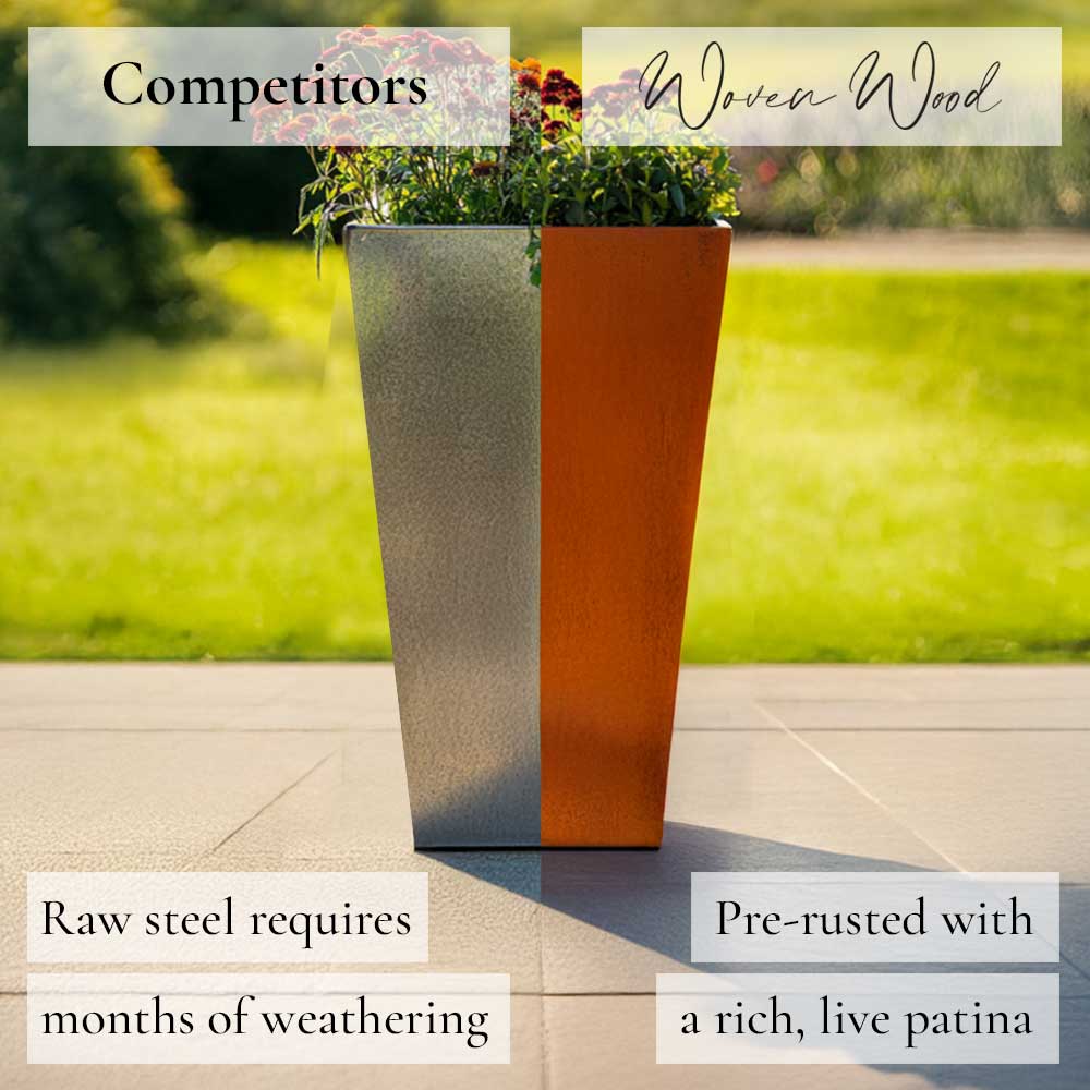 Corten Steel Planter Pre-Rusted