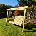 cottage swing seater outdoor wooden furniture