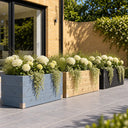 Customisable wooden trough planter - planted colour options