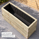 Customisable wooden trough planter - liner included