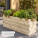 Customisable wooden trough planter - pet and food safe