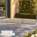 Customisable wooden trough planter - size range